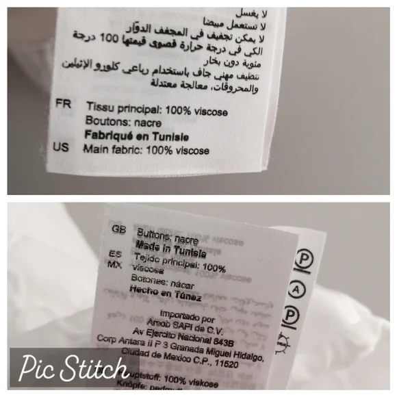 Sandro Jacquard Blouse Double S Logo Pleated Collar Puff Sleeves White 2 Medium - Picture 13 of 16